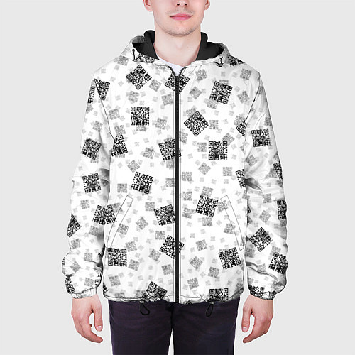 Мужская куртка PATTERN QR CODE / 3D-Черный – фото 3