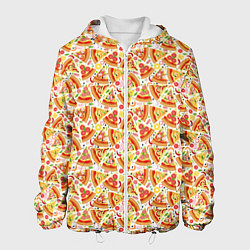 Куртка с капюшоном мужская Пицца Pizza, цвет: 3D-белый