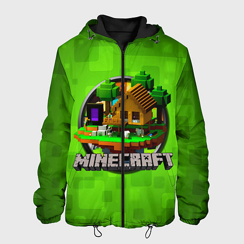 Мужская куртка Minecraft Logo Green / 3D-Черный – фото 1