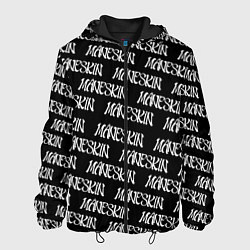 Куртка с капюшоном мужская MANESKIN LOGO WHITE PATTERN, цвет: 3D-черный