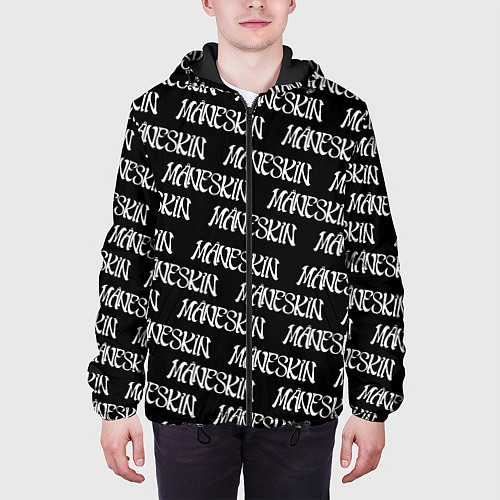 Мужская куртка MANESKIN LOGO WHITE PATTERN / 3D-Черный – фото 3