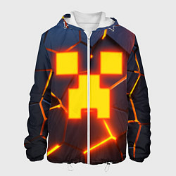 Куртка с капюшоном мужская ОГНЕННЫЙ КРИПЕР 3D ПЛИТЫ FIRE CREEPER, цвет: 3D-белый