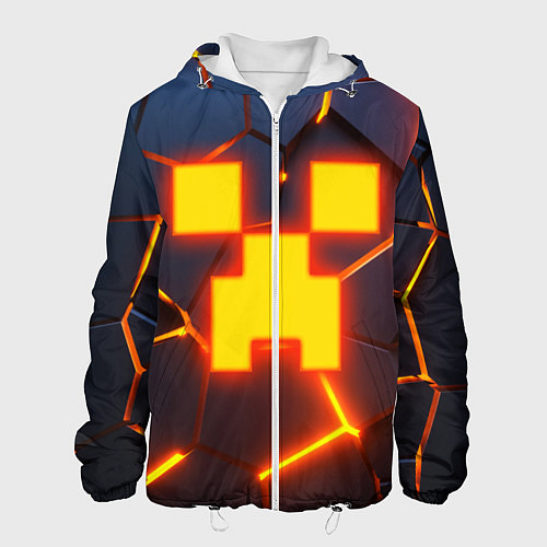 Мужская куртка ОГНЕННЫЙ КРИПЕР 3D ПЛИТЫ FIRE CREEPER / 3D-Белый – фото 1
