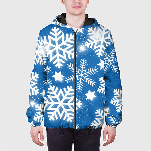 Мужская куртка Снежное небо / 3D-Черный – фото 3