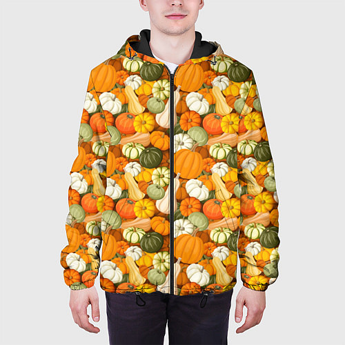 Мужская куртка Тыквы Pumpkin / 3D-Черный – фото 3