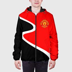 Куртка с капюшоном мужская МАНЧЕСТЕР ЮНАЙТЕД Логотип, цвет: 3D-черный — фото 2