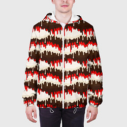 Куртка с капюшоном мужская Шоколад и красочная глазурь, цвет: 3D-белый — фото 2