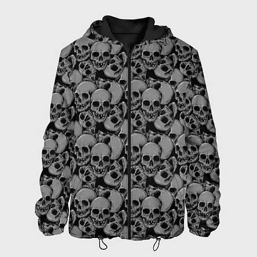 Мужская куртка Gray skulls / 3D-Черный – фото 1