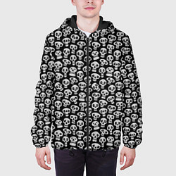 Куртка с капюшоном мужская Funny skulls, цвет: 3D-черный — фото 2