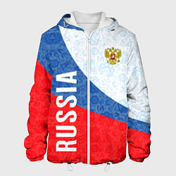 Куртка с капюшоном мужская RUSSIA SPORT STYLE РОССИЯ СПОРТИВНЫЙ СТИЛЬ, цвет: 3D-белый