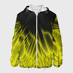 Мужская куртка Коллекция Rays Лучи Желтый и черный Абстракция 662