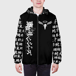 Куртка с капюшоном мужская TOKYO REVENGERS WALHALLA TEAM WHITE, цвет: 3D-черный — фото 2