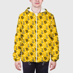 Куртка с капюшоном мужская Добыча Биткоинов, цвет: 3D-белый — фото 2