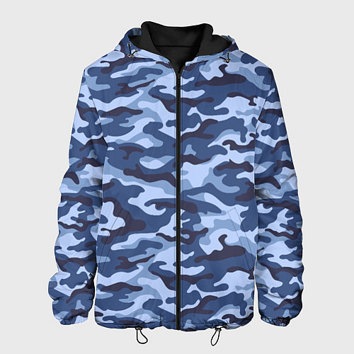 Мужская куртка Синий Камуфляж Camouflage / 3D-Черный – фото 1