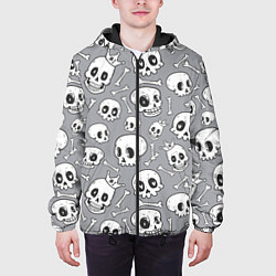 Куртка с капюшоном мужская Skulls & bones, цвет: 3D-черный — фото 2
