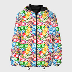 Куртка с капюшоном мужская Разные Валюты и Криптовалюты, цвет: 3D-черный