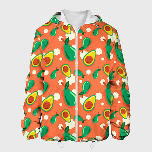 Мужская куртка Паттерн из авокадо / 3D-Белый – фото 1
