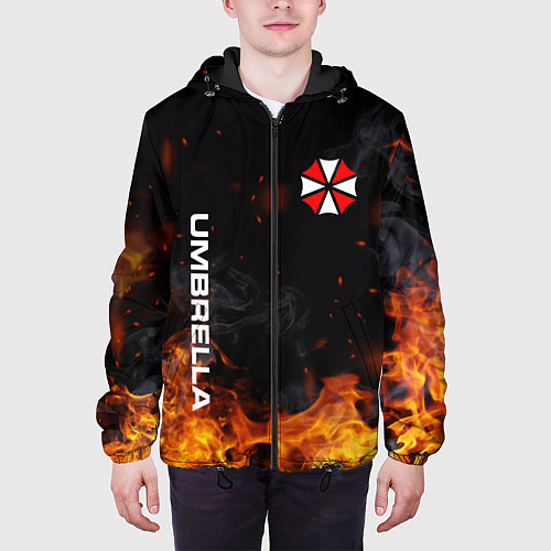 Мужская куртка Umbrella Corporation Огонь / 3D-Черный – фото 3