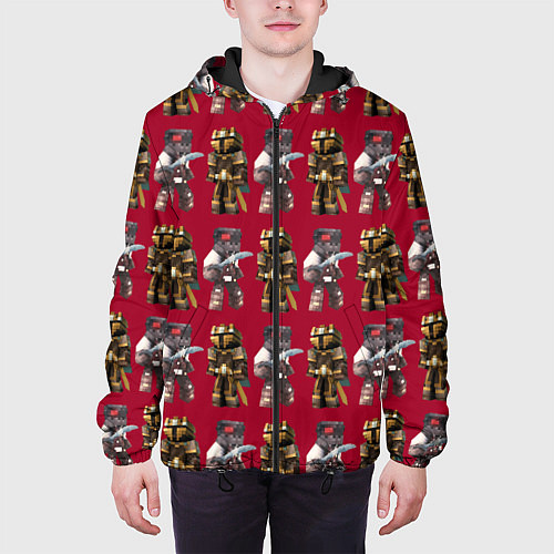 Мужская куртка Minecraft warriors pattern / 3D-Черный – фото 3