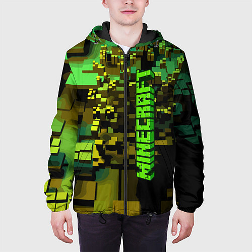 Мужская куртка Minecraft, pattern 2022 / 3D-Черный – фото 3