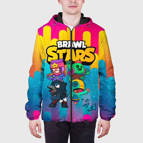 Мужская куртка BRAWL STARS ВМЕСТЕ / 3D-Черный – фото 3
