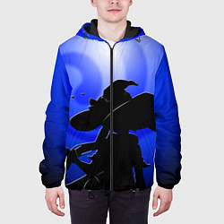 Куртка с капюшоном мужская МОНА АСТРОЛОГ MONA ГЕНШИН ИМПАКТ, цвет: 3D-черный — фото 2
