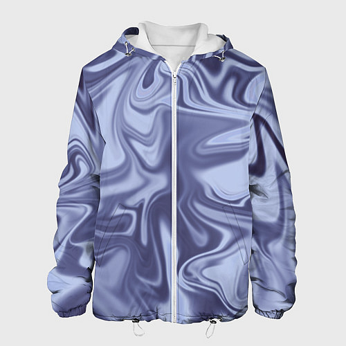 Мужская куртка Crystal Abstract Blue / 3D-Белый – фото 1