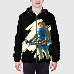 Куртка с капюшоном мужская Линк с луком, цвет: 3D-черный — фото 2