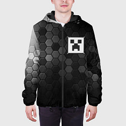 Куртка с капюшоном мужская МАЙНКРАФТ Графика, цвет: 3D-черный — фото 2