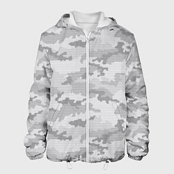 Куртка с капюшоном мужская Городской Абстрактный Камуфляж, цвет: 3D-белый