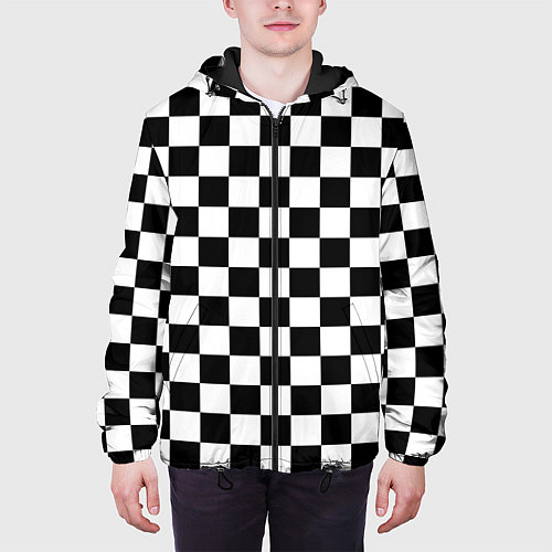 Мужская куртка Chess Squares Cubes / 3D-Черный – фото 3