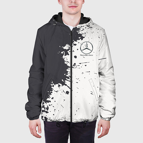 Мужская куртка Mercedes-Benz Клякса / 3D-Черный – фото 3
