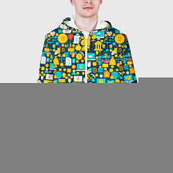 Куртка с капюшоном мужская Трейдер Криптовалют, цвет: 3D-белый — фото 2