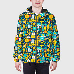 Куртка с капюшоном мужская Трейдер Криптовалют, цвет: 3D-черный — фото 2