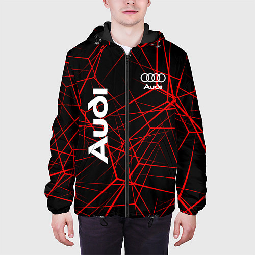 Мужская куртка Audi: Красные линии / 3D-Черный – фото 3