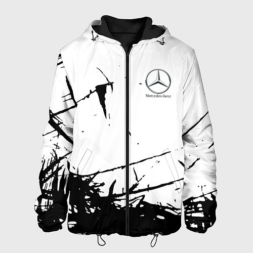 Мужская куртка Mercedes текстура / 3D-Черный – фото 1