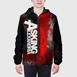 Куртка с капюшоном мужская Asking Alexandria British, цвет: 3D-черный — фото 2