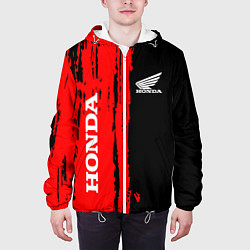 Куртка с капюшоном мужская Honda марка авто, цвет: 3D-белый — фото 2