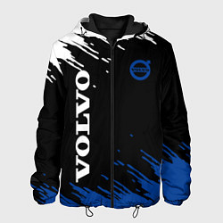 Куртка с капюшоном мужская Volvo - Texture, цвет: 3D-черный