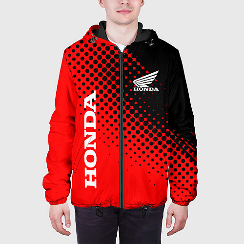 Мужская куртка Honda texture / 3D-Черный – фото 3