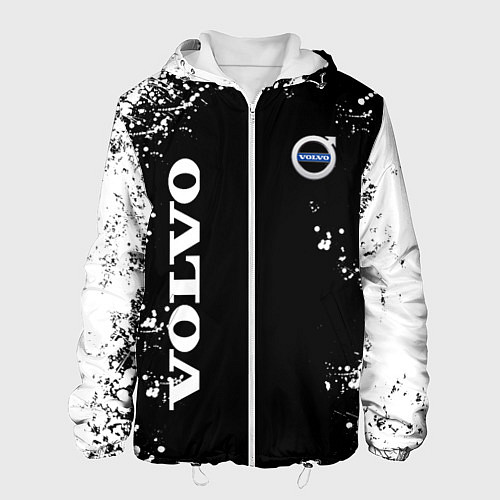 Мужская куртка Volvo капли и брызги красок / 3D-Белый – фото 1
