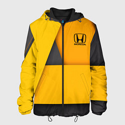 Куртка с капюшоном мужская Honda - Yellow, цвет: 3D-черный