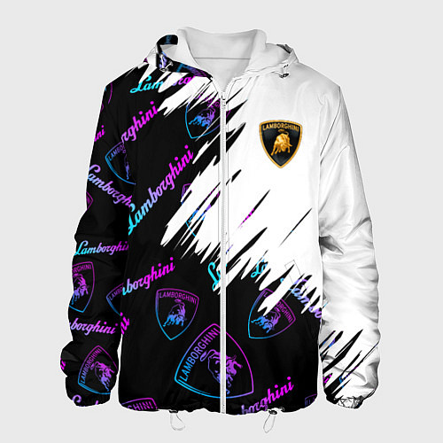 Мужская куртка Lamborghini pattern gradient / 3D-Белый – фото 1