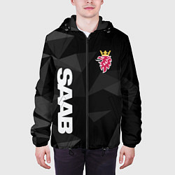 Куртка с капюшоном мужская SAAB , СААБ, цвет: 3D-черный — фото 2
