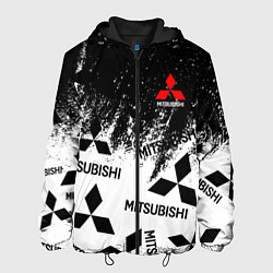 Куртка с капюшоном мужская Mitsubishi black & white, цвет: 3D-черный