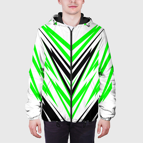 Мужская куртка Абстрактная симметрия / 3D-Черный – фото 3