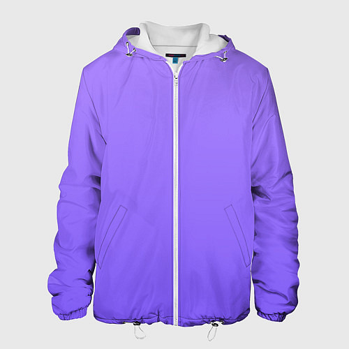 Мужская куртка Красивый фиолетовый светлый градиент / 3D-Белый – фото 1