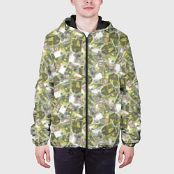 Куртка с капюшоном мужская Банкноты 50 Франков, цвет: 3D-черный — фото 2