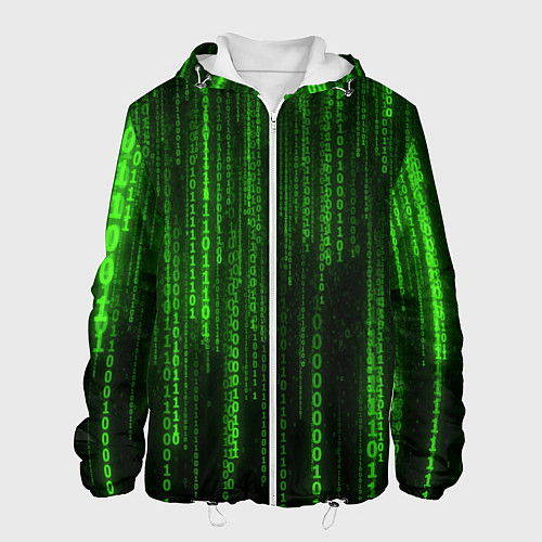 Мужская куртка Бегущий по коду / 3D-Белый – фото 1