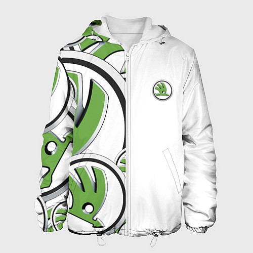 Мужская куртка Skoda Half Pattern Logo / 3D-Белый – фото 1